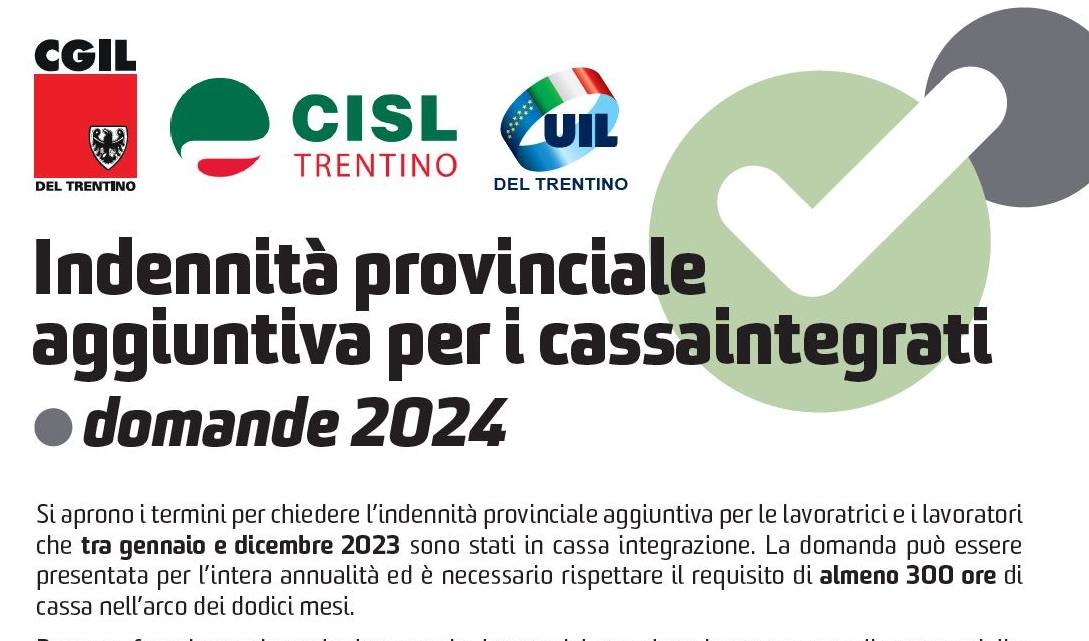 Indennità provinciale aggiuntiva per i cassaintegrati