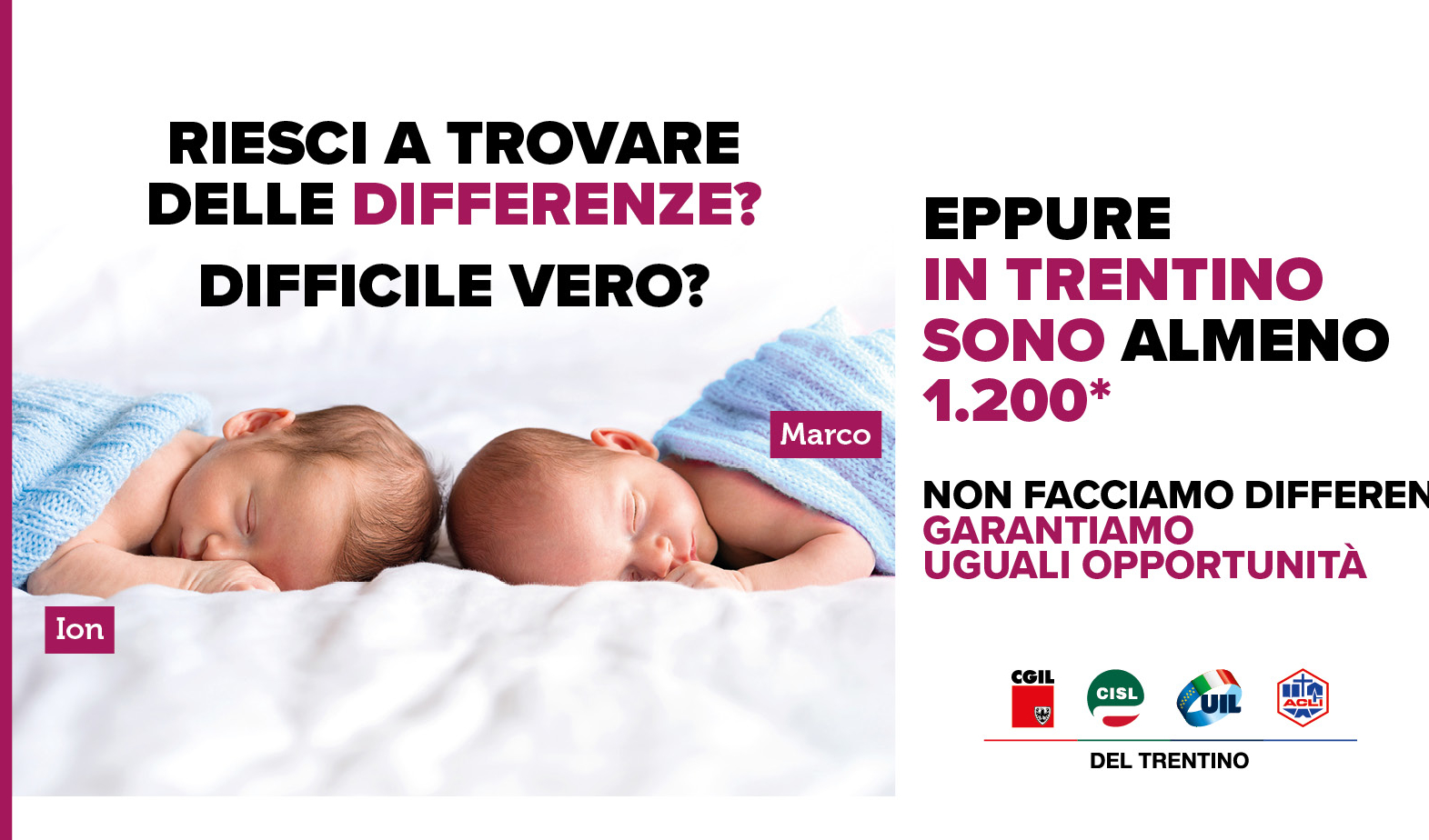 I bambini sono tutti  uguali. Vanno garantite a tutti le stesse opportunità