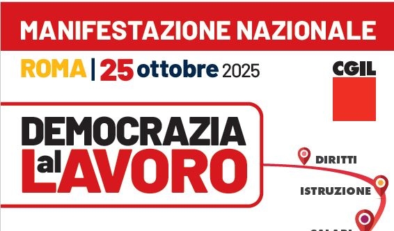 Democrazia al lavoro. Sabato 25 ottobre manifestazione a Roma